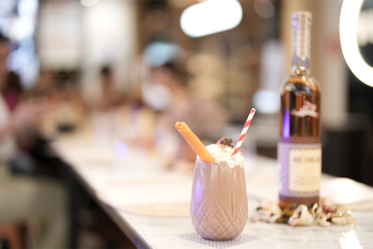 malteada de chocolate con mezcal