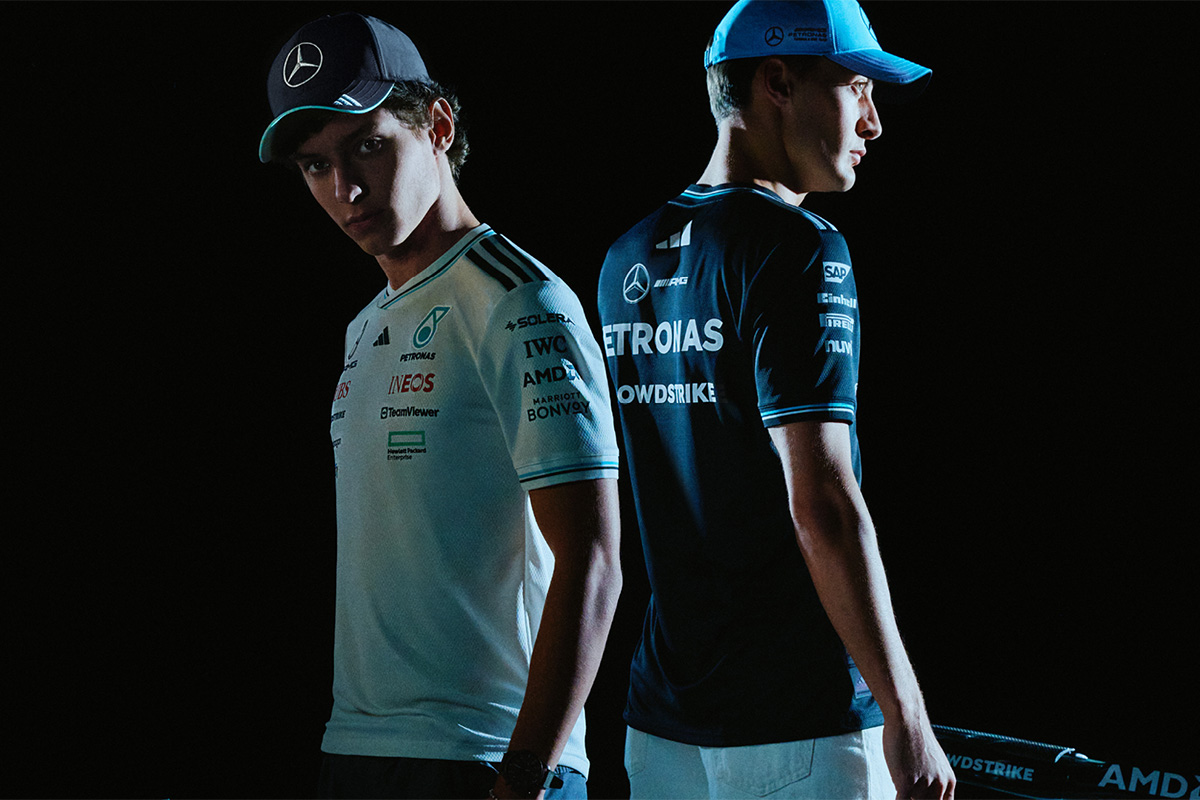imagen de los pilotos del equipo mercedes amg petrones f1 team