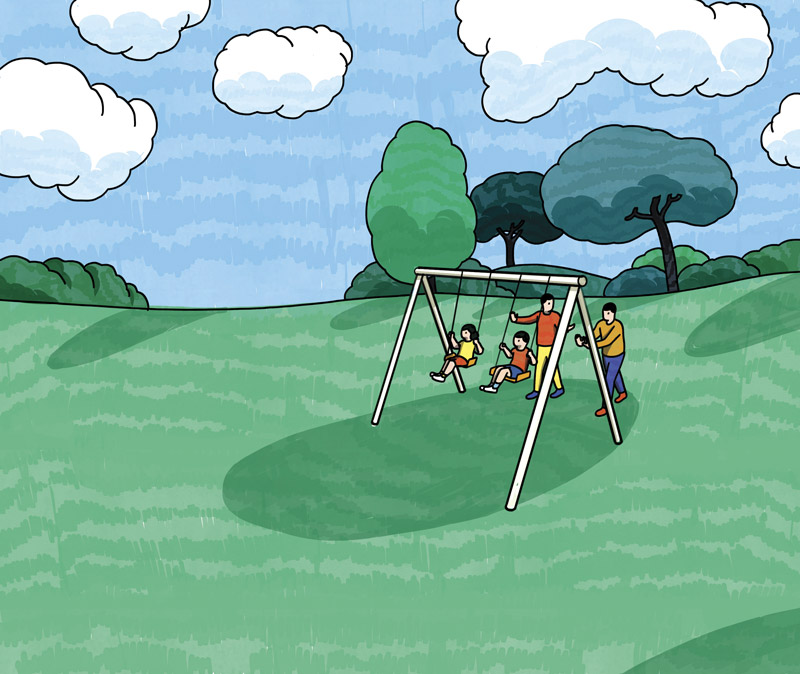 ilustración de hombres trabajando juntos