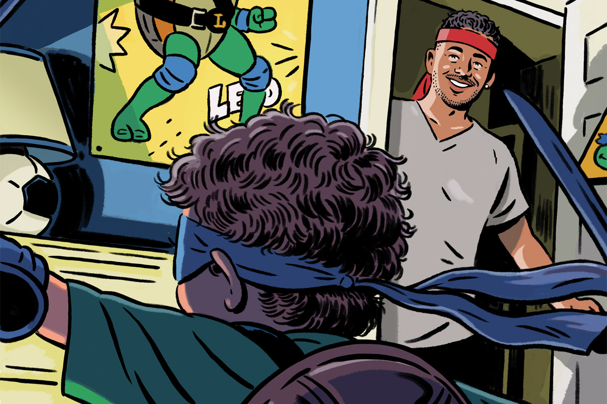 ilustración de padre e hijo