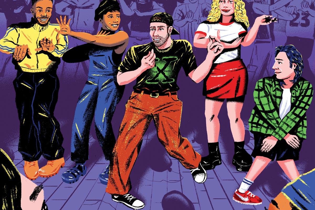 ilustración de hombre bailando